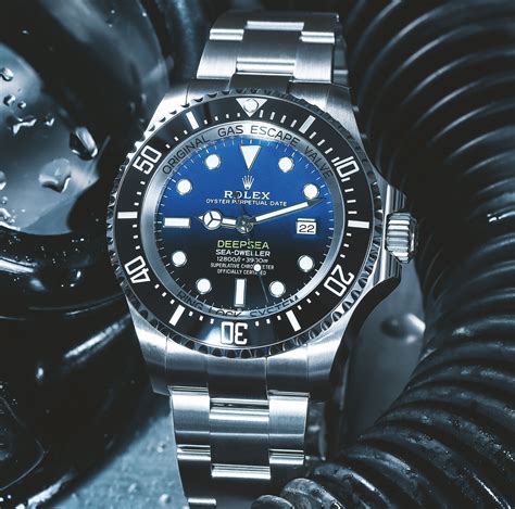 hands on Rolex deepsea blue